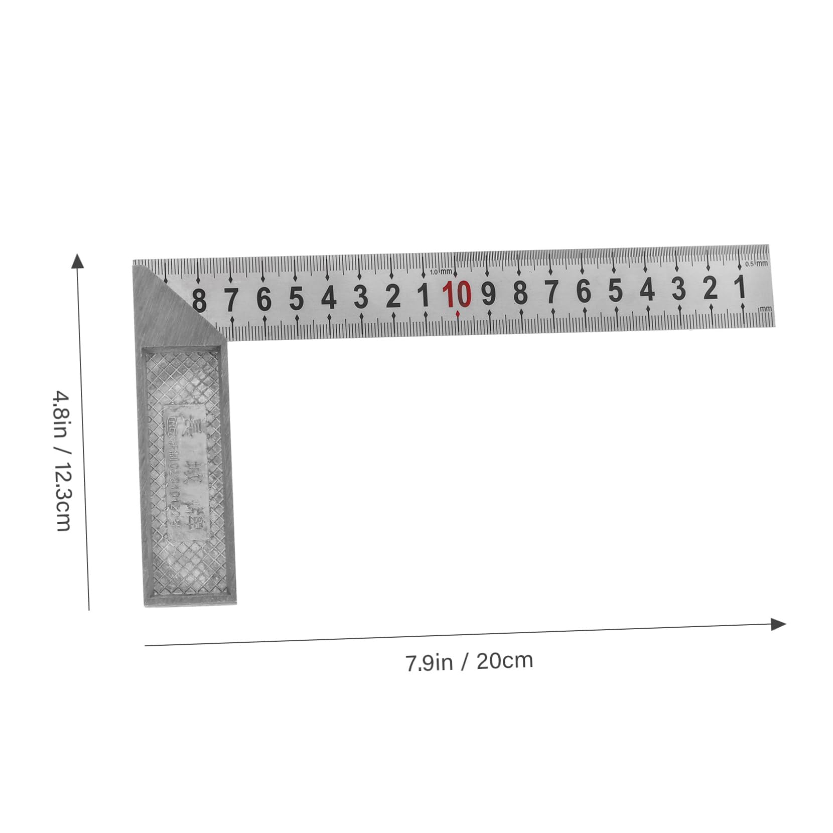 Holibanna 90 Degrees Angle Ruler Stainless Steel L-Square Right Angle Ruler for Woodworking Machinist Square Set