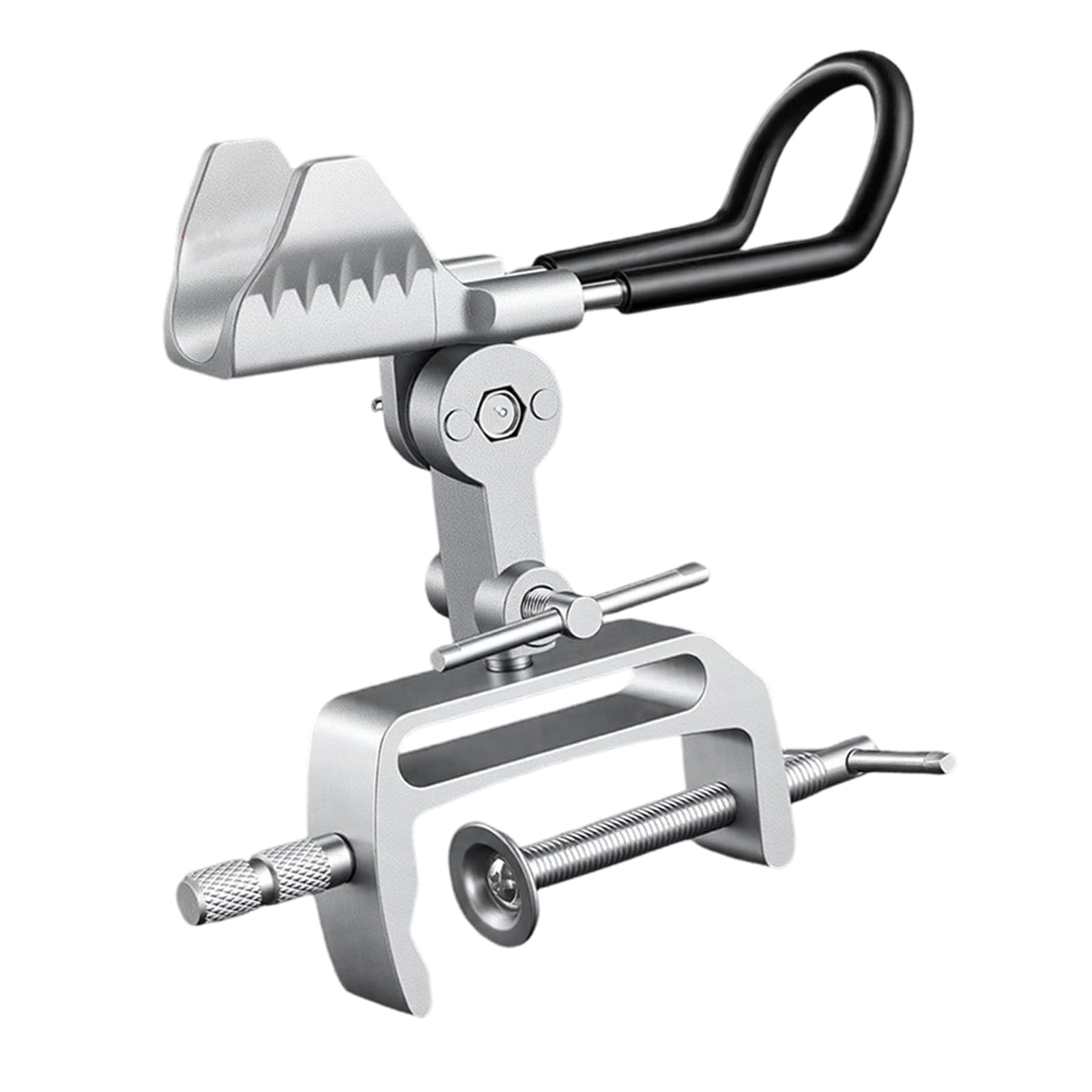 QIAOLIDA Sturdy Aluminum Fishing Rod Holder For Boats Featuring Complete Rotation And Adjustable Clamp