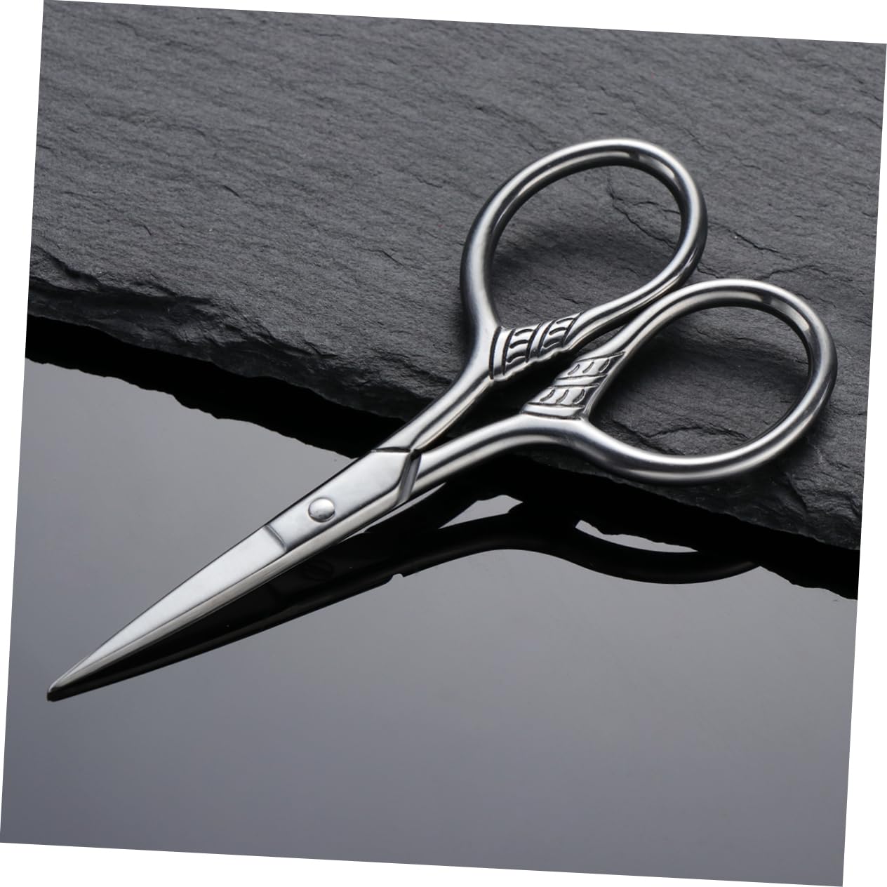 IWOWHERO Stainless Steel Men's Grooming Trimmer Facial Trimmer for Men Beard Scissors Shears