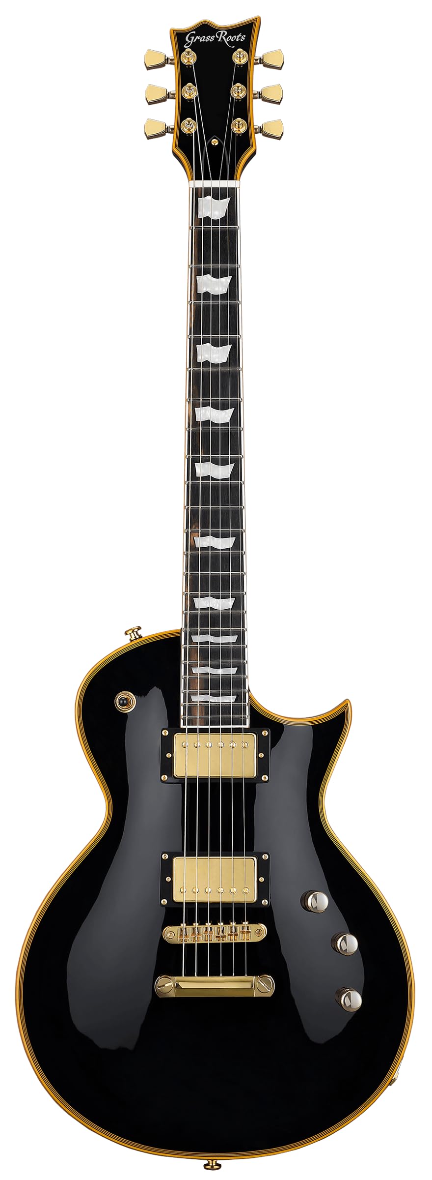 Guitar Roots ブラックエレキギター GrassRoots G-SN-CTM/P See Thru Black エレキギター初心者14点