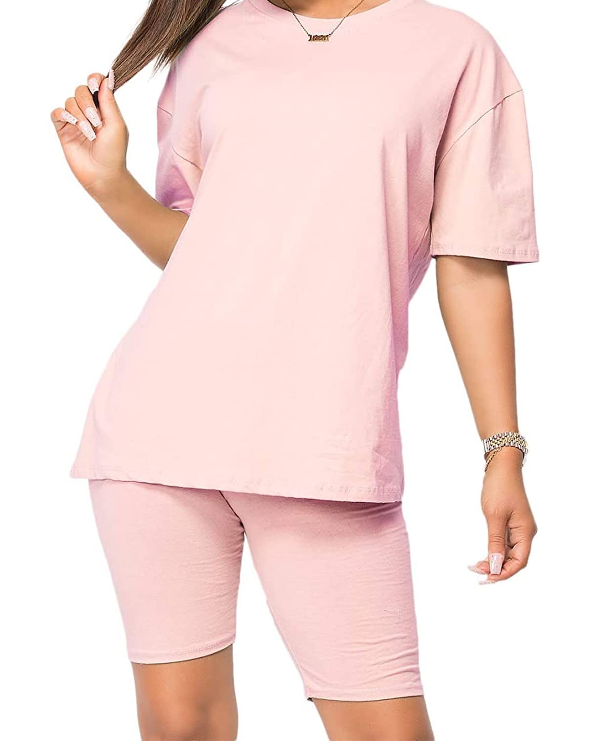 Cycling Clothes Pink Cycling Short Co Ord Style LockersWomens Long