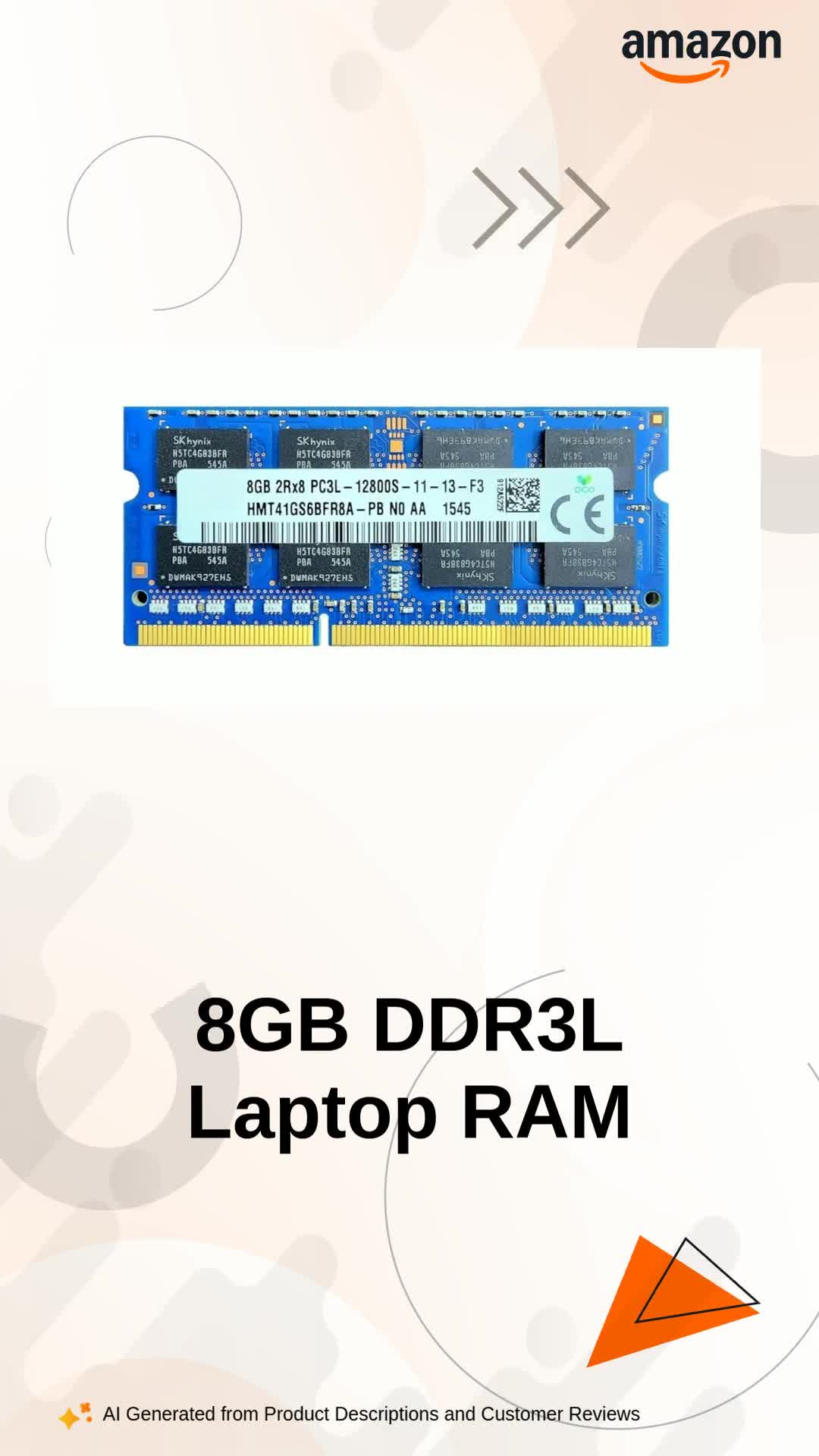 SK hynix 8GB DDR3L Laptop RAM 1600 MHz SODIMM