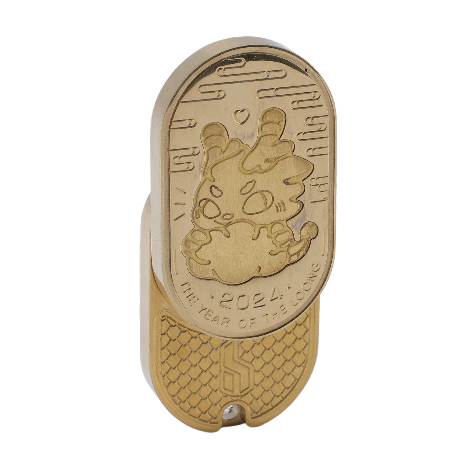 Generic Interaktywna Zabawka-karta do Pchania Palcem w Kształcie Smoka, Trwała Stal Nierdzewna Zapewniająca Odprężenie w Dowolnym Miejscu (GOLD)