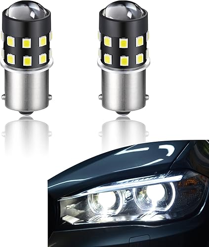 Slykew 2 luces LED intermitentes para automóvil, súper brillantes, impermeables, de metal de repuesto de luz de freno de vehículos, accesorios