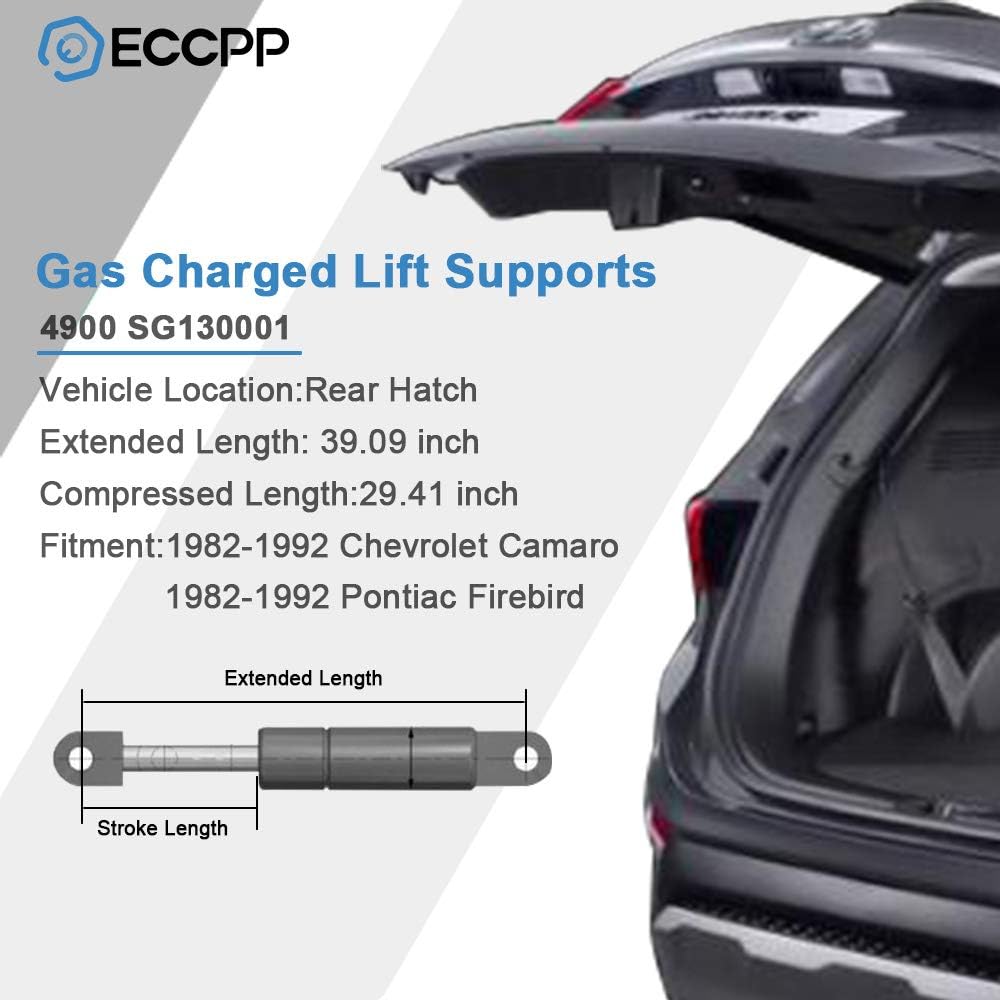 ECCPP Lift Support Hatch Replacement Struts Gas Springs Fit for Chevrolet Camaro 1982-1992,for Pontiac Firebird 1982-1992 Set of 2