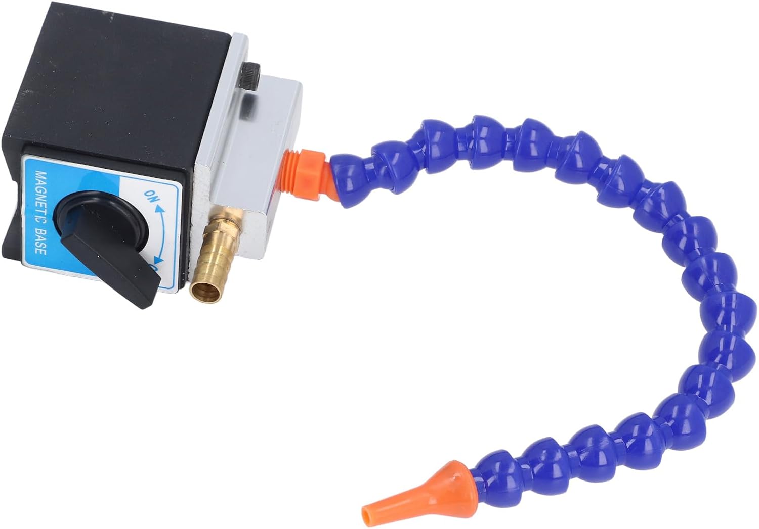 Magnetic Base Coolant Hose 1/4inch Inlet 1/2inch Outlet 11.8inch Long Flexible Water Oil Coolant Pipe Hose with Adjustable Magnetic Base Holder