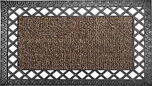CLEAN MACHINE 10376933 French Quarter Astroturf Dirt Trapper Doormat, 23.5