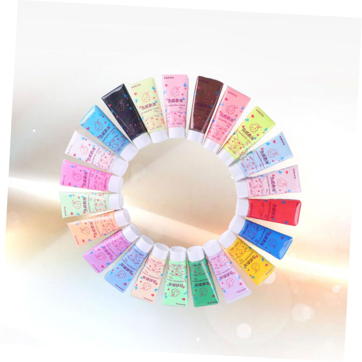 LALAFINA 22 Pcs Simulation Cream Glue with Dual Bottle Mouths for Pattern Making DIY Decorations for Phone Case Crafting Safe Material Random Color