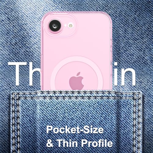 Coque silicone iPhone 16e transparente fine mignonne et resistante aux chocs avec aimant