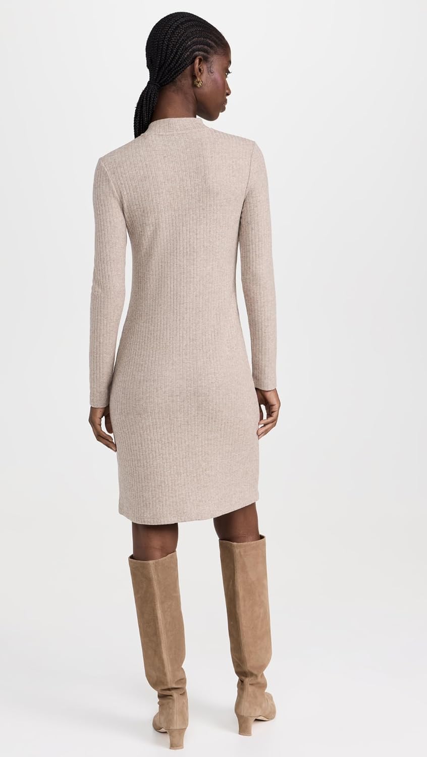 Vince Women's Rib Long Sleeve Short Dress - Image 3