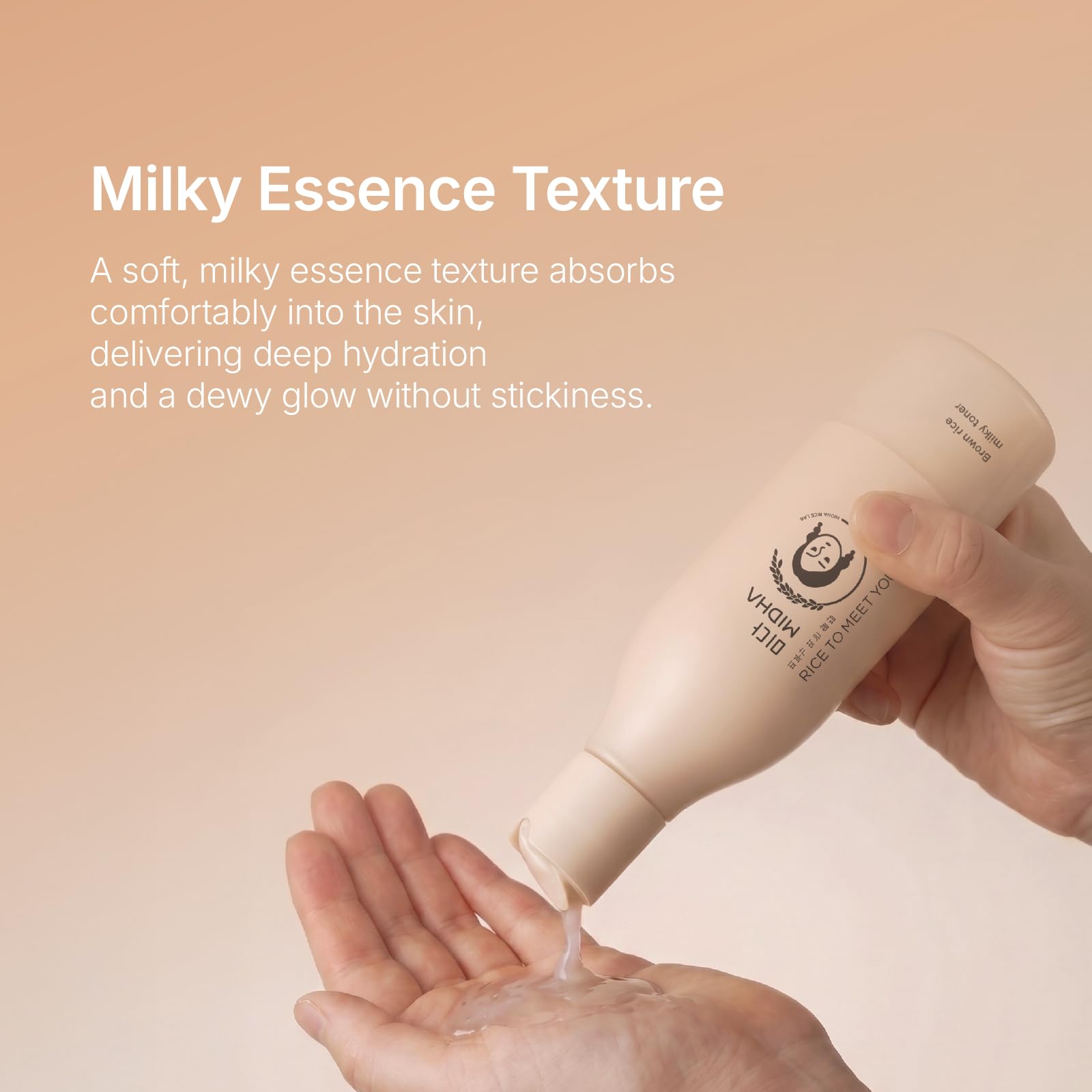 MIDHA Brown Rice Milky Toner, 85% Rice Bran Water, PDRN & 5 Ceramides, Deep Hydration for Glass Skin, Strengthens Skin Barrier & Boosts Glow, Korean Skincare, 6.76 fl.oz