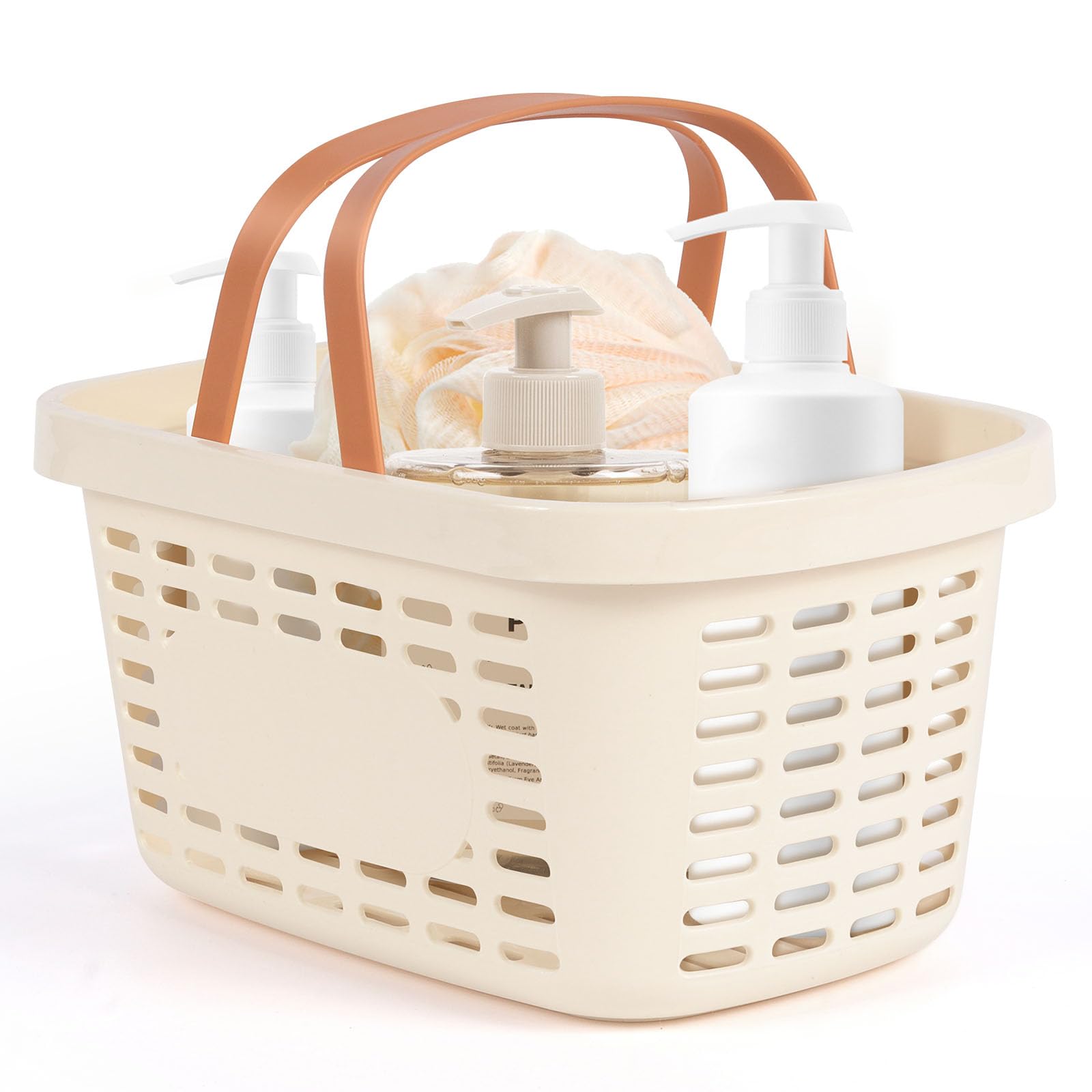 Jydesicr Plastic Shower Caddy Portable Tote Storage Organizer Basket Bin with Handle for Bathroom Dorm College Camp Travel