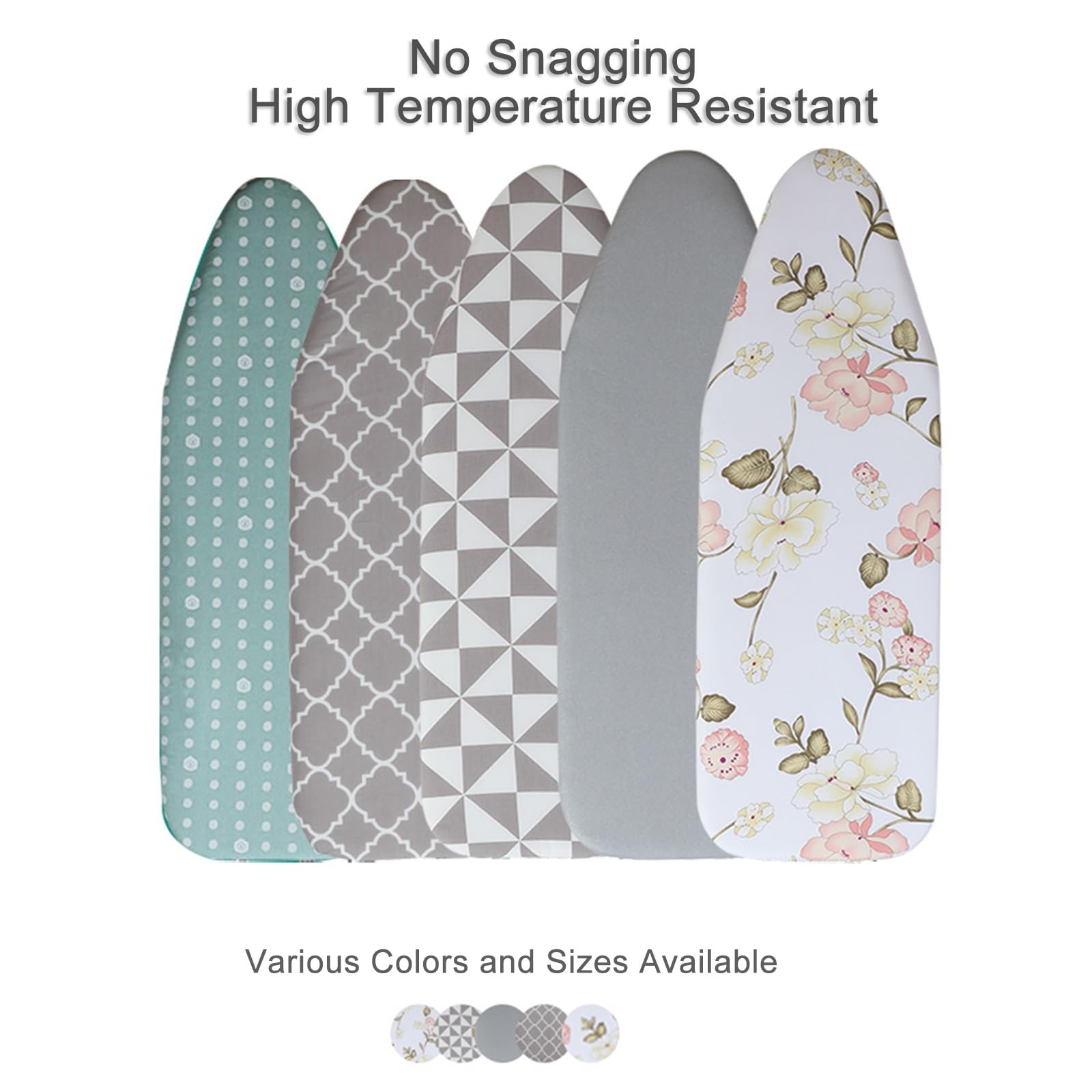 Funda de repuesto para tabla de planchar, resistente a las quemaduras, resistente a las manchas, borde elástico, fácil ajuste para tablas estándar, tamaño mediano, diseño duradero y práctico