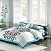 Florentine Teal Modern Comforter Set Size: Full/Queen