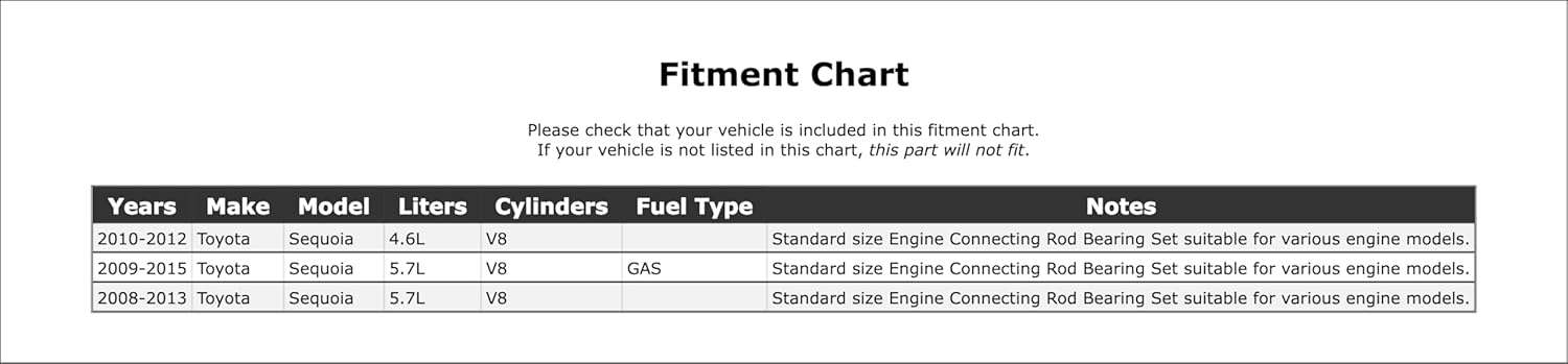Engine Crankshaft Thrust Washer Set Compatible With Toyota Sequoia GAS 2015 2014 2013 2012 2011 2010 2009 2008 P-2139936
