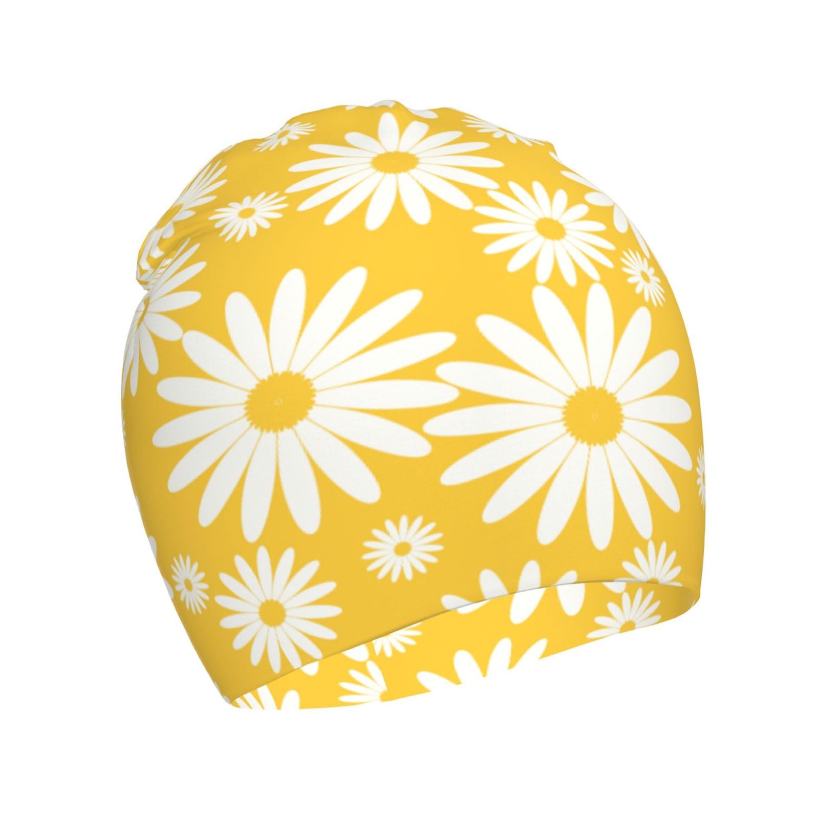 Daisy Flowers Kids Beanie Hats Warm Knit Beanie Cap Skull Caps Gifts Decor for Boys Girls White