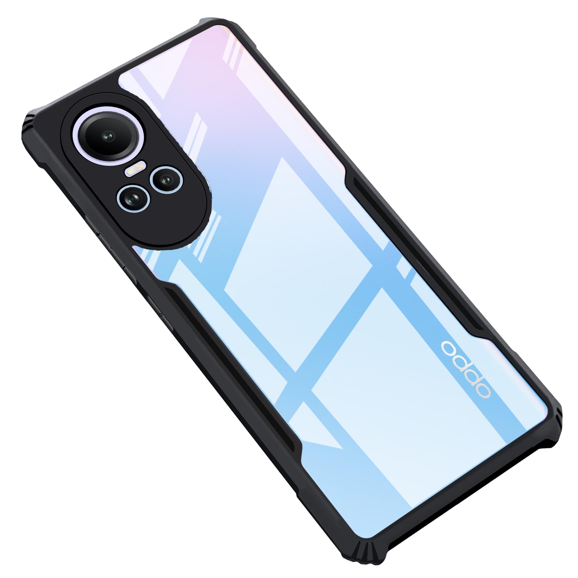 CEDO Oppo Reno 10 (5G) Back Case Cover | Camera Protection Shockproof Bumper-Edge | Acrylic Crystal Clear 360 Degree Protection TPU+PC | Transparent Eagle Back Case Cover (Black) (B0CFYHZKHJ) Amazon Price History, Amazon Price Tracker