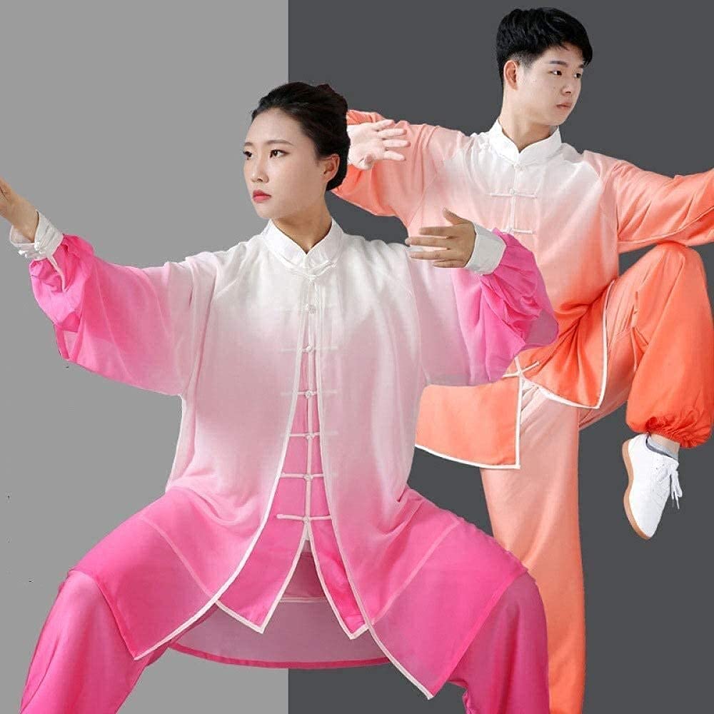 Cztery pory roku Tai Chi Uniform Set, Martial Arts Suit Chiński Tai Chi Suit Tang Suit Men Tradycyjna odzież Hanfu Haftowane bluzki i spodnie, strój do medytacji Zen (niebieski