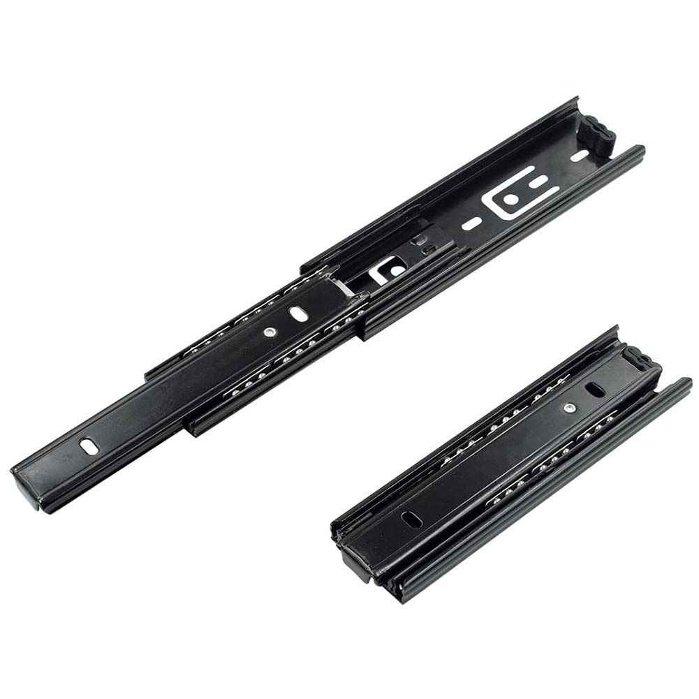 Btibpse 5 Inch Full Extension Drawer Slides Mini Ball Bearing Mount Drawer Slide for Cabinet Short Drawer Slides 1 Pair Black
