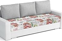 Vista 26 de Christmas Tree Couch Cushion Covers, Stretch Sofa Cover with Elastic Bottom, Merry Christmas Xmas Tree Snowflake Rustic Sofa Slipcovers Protector