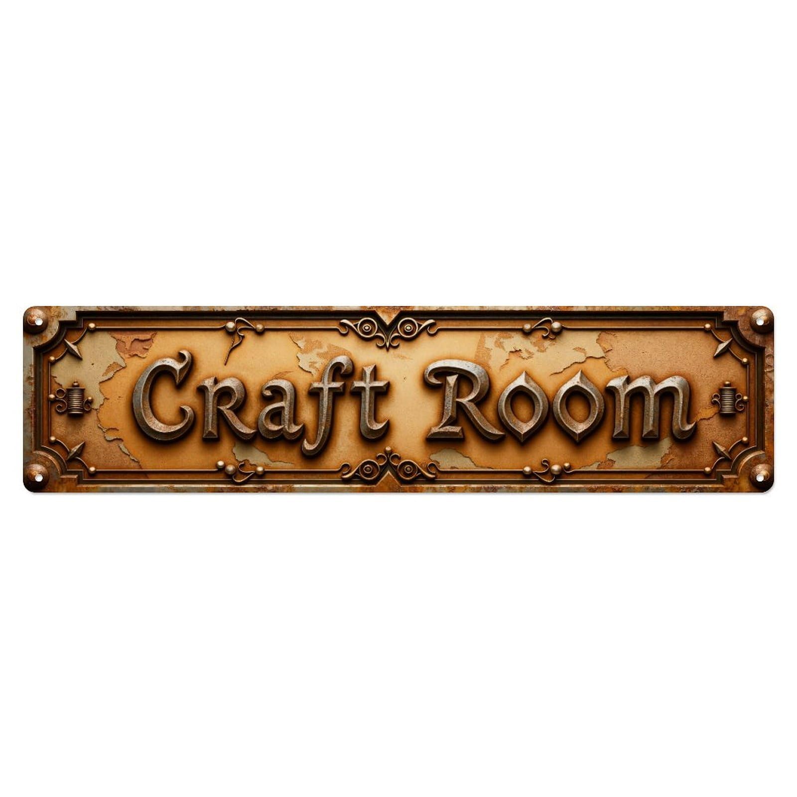 Craft Room Sign Design Pattern Metal Tin Sign Plaque