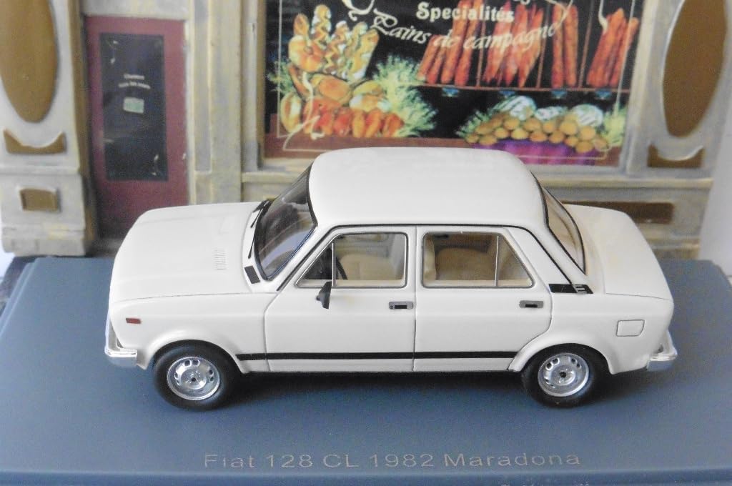Fiat 128 CL, white, Maradona, 1982, Model car, Ready-made model