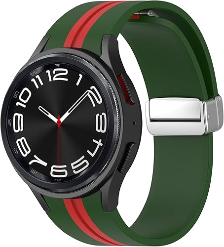 Correa para Galaxy Watch 5 6 resistente y sin huecos de silicona magnética de repuesto para Samsung Galaxy Watch 4 5 6 1.575 in 1.732 inWatch 6