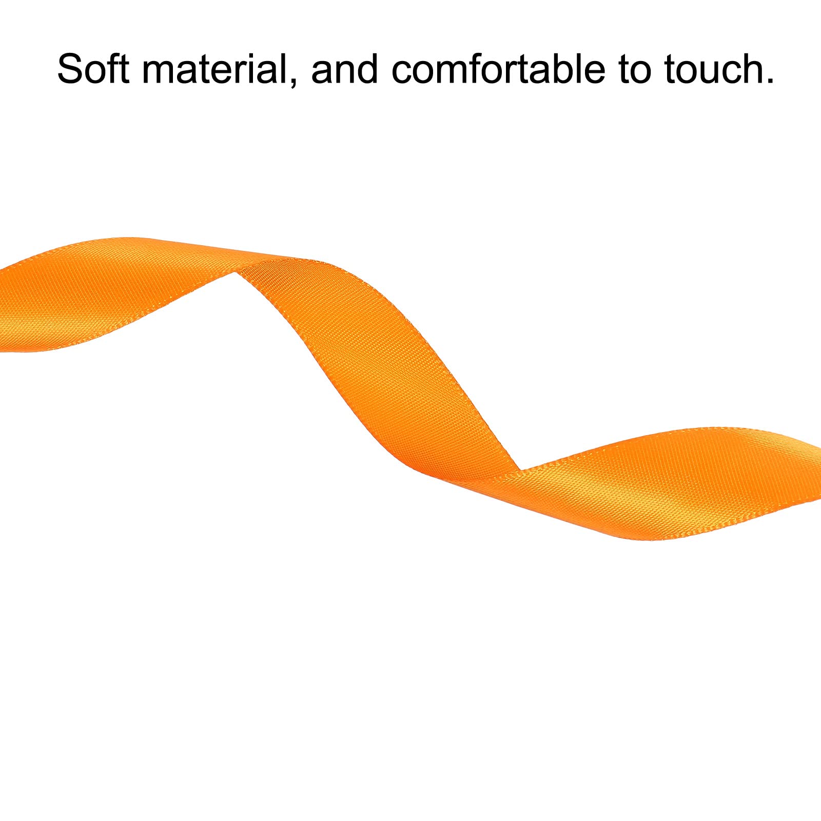 PATIKIL 0.79 Inch Wide 100 Yards Satin Ribbon, Solid Crafts Roll for Party Home DIY Wrapping Decoration Orange - Image 3