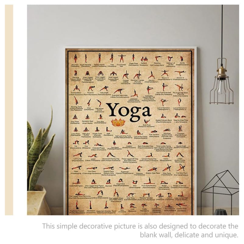 VANZACK Poster Di Yoga Decorativo per Parete Immagine Della Parete Della Postura Yoga Decorazione Immagine Resistente Per Camera Da Letto