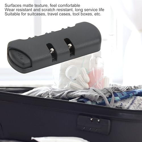 Miniatura 4 de Leapiture Caja de herramientas con bloqueo de contraseña de equipaje accesorios de seguridad contraseña de 3 dígitos textura esmerilada repuesto