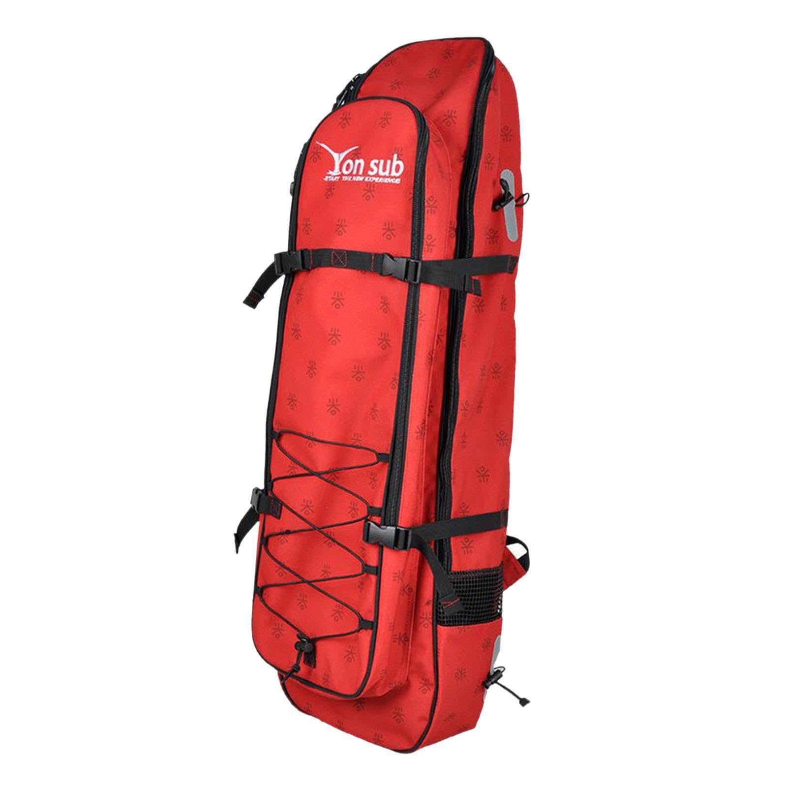 Sac à Long Palmers pour la plongée en apnée et Le Snorkeling, | d'un filet respirant et d'un système de drainage, idéal pour la marche. Le sac possède un compartiment principal à grande