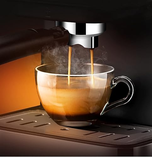 Miniatura 5 de IEASE kfj - Máquina de expreso cafetera de capuchino cafetera con sistema de calentamiento rápido y espumador de leche fuerte