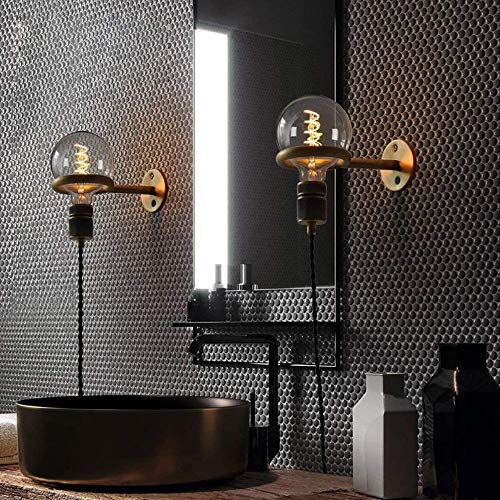 Luces de Cuerdas Vintage Oro WQHPLMD con Soporte de Pared para Decoración 2
