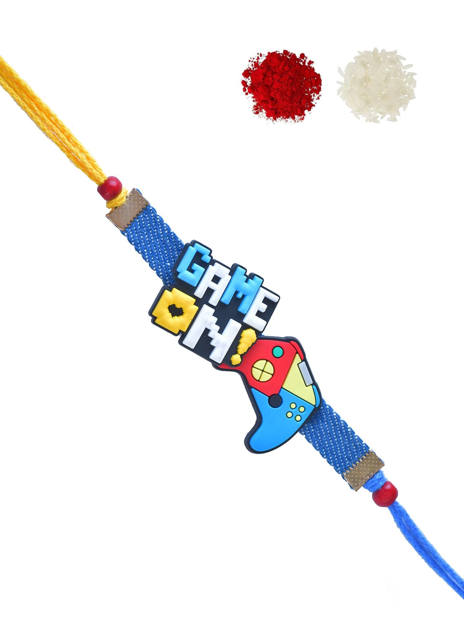 Game On Rakhi with Roli Chawal for Brother | Gaming Theme Rakhi for Boys & Men | Decorative Raksha Bandhan Thread | Festive Celebration Set-image-35