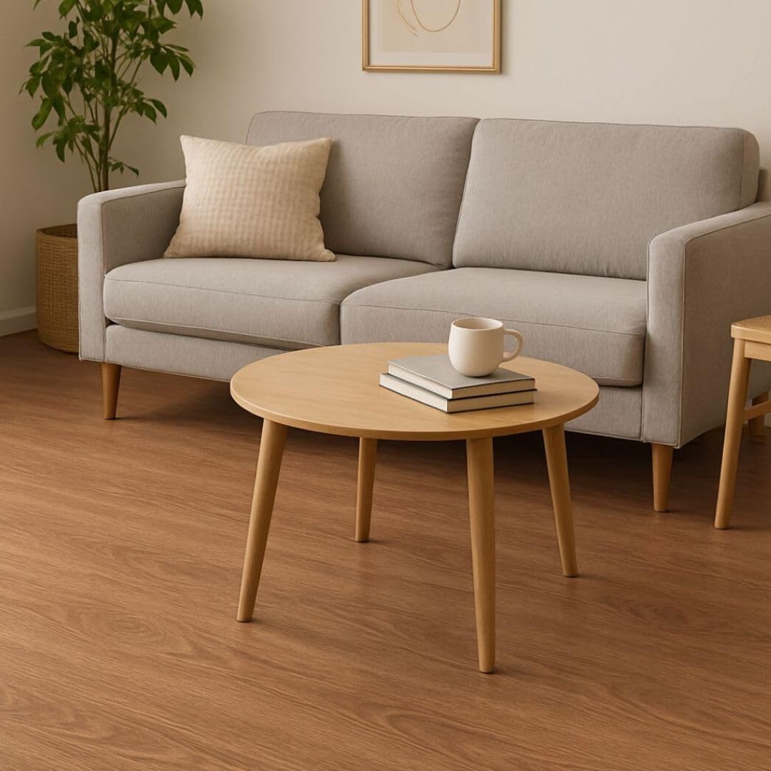 Suelo de Vinilo Para Instalar en Rollo | Suelo PVC Decorativo Hogar, Cocina, Baño, Salón | Suelo Efecto Madera | Suelo PVC Carrasca (140_X_500_CM)