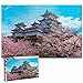 Castillo de Japón Himeji Rompecabezas para Adultos, 1000 Piezas de Madera, Regalo de Viaje, Recuerdo, 30x20 Pulgadas