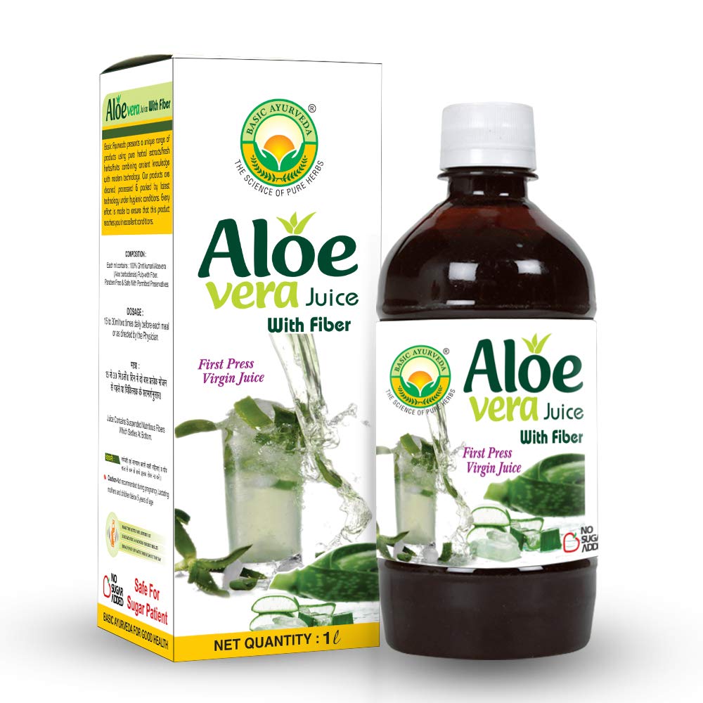 BASIC AYURVEDA Aloe Vera Juice With Fiber (Sugar-Free) 1000 Ml | |-image-16