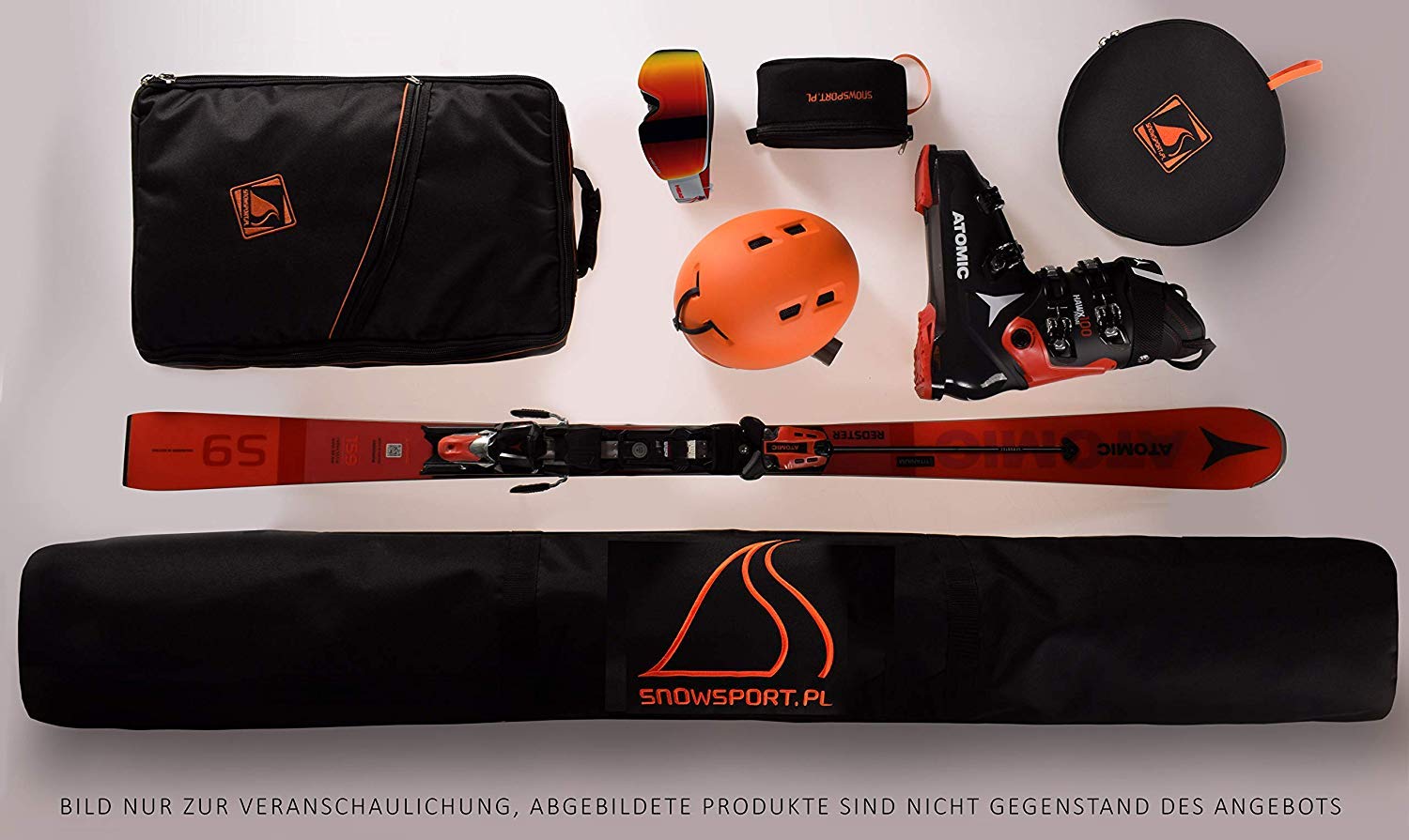 SnowSport Double sac de ski Prestige pour 2 paires de skis et bâtons de ski - Rembourrage très épais