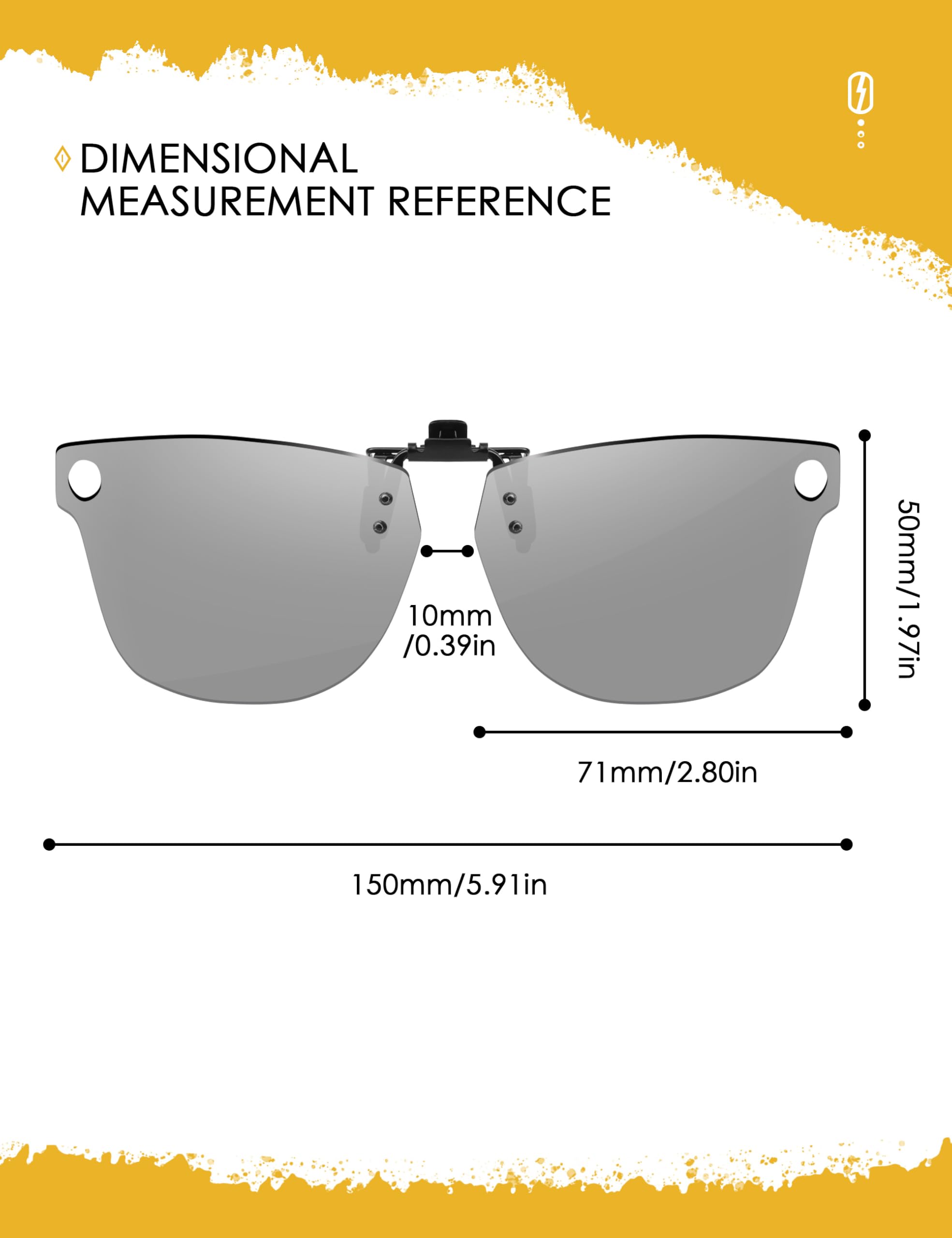 Gafas de sol polarizadas con clip compatibles con Ray-Ban Meta Wayfarer RW4008 53 mm, protección UV y ajuste seguro