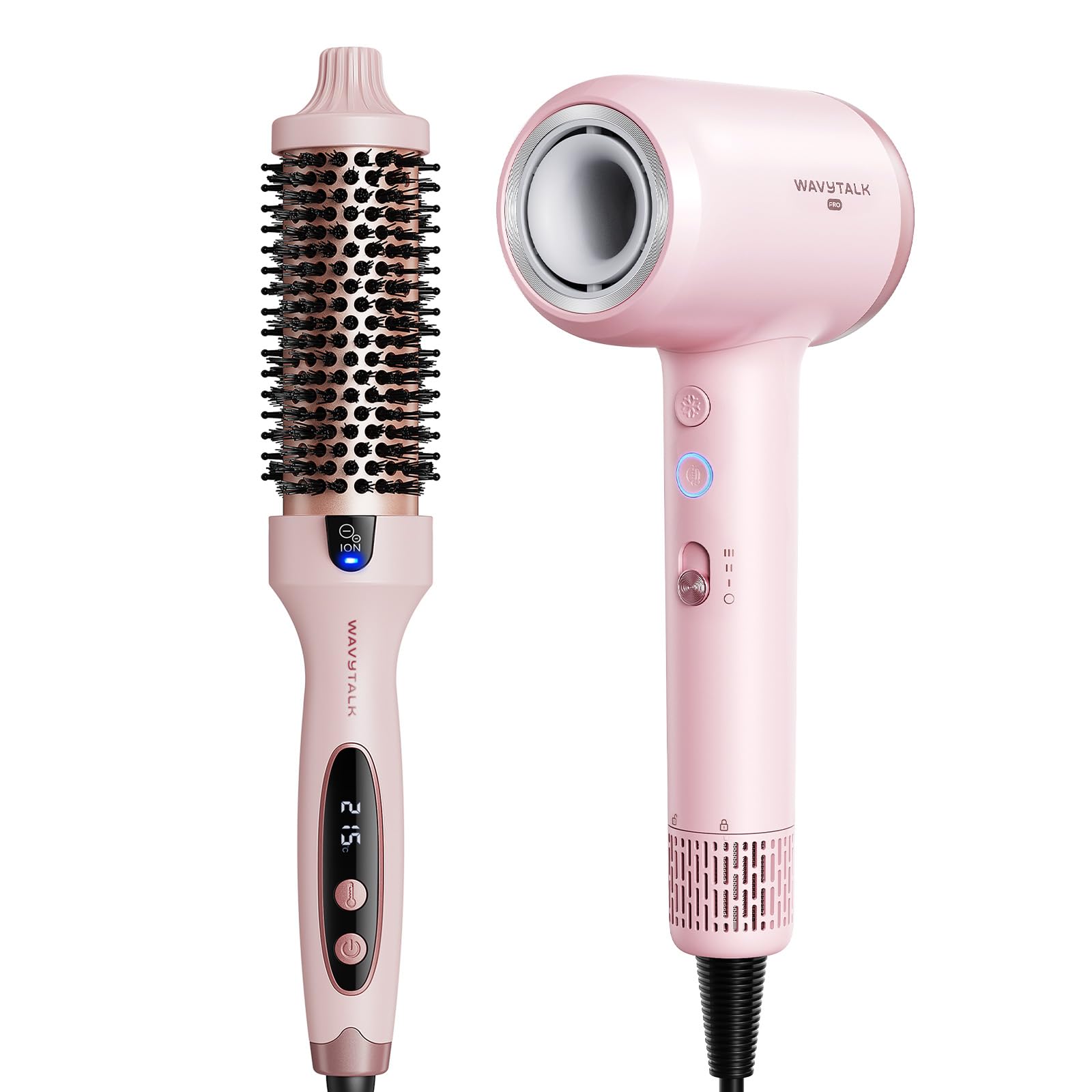 Wavytalk Blowout Boost Thermobürste Pink and Turblow Pro Föhn