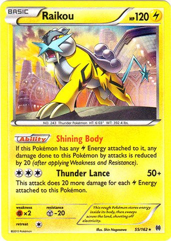 Pokemon - Raikou (55/162) - XY Breakthrough - Holo : Amazon.ca