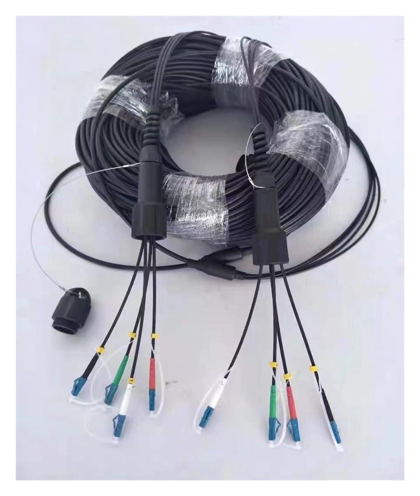 Cordon de raccordement extérieur monomode blindé 50 m 2/4/6/8 cœurs LC SC FC A SM LSZH TPU étanche Cavalier rallonge de Fibre Optique 2C4C6C(2 Cores TPU SC-SC)