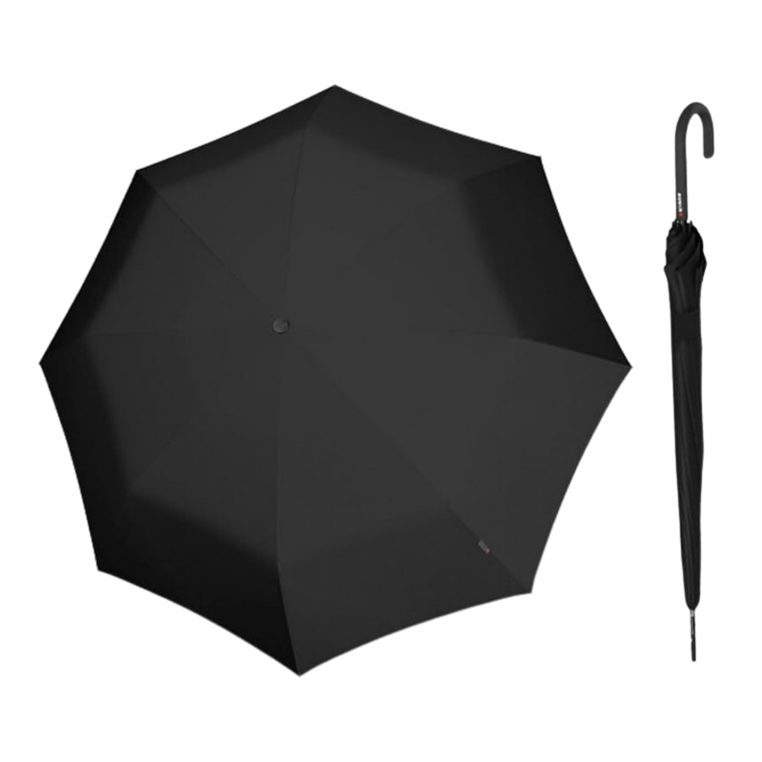 Knirps A.760 Curved Handle Automatic Rain Umbrella for Adults – 42" Canopy, Polyester Case Included