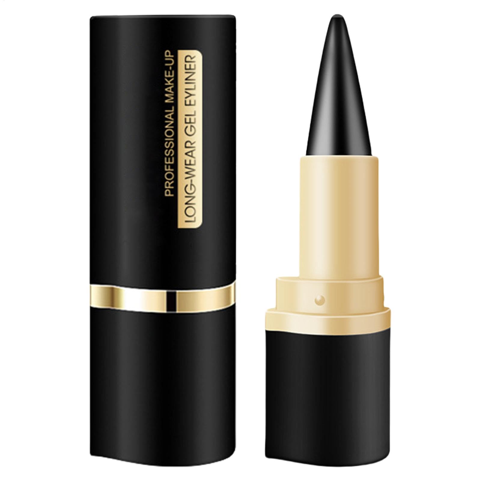 Lápiz Delineador De Ojos En Barra, Eyeliner, Delineador De Ojos En Crema Negro, Crema Delineadora De Ojos Negra Natural, Delineador De Ojos Prueba De Manchas, Delineadores De Ojos Resistentes Al Agua