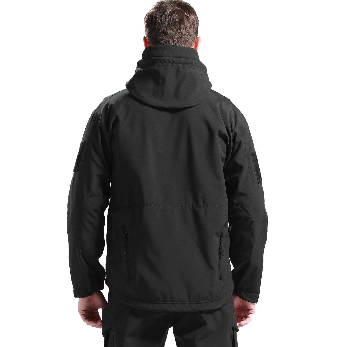 FREE SOLDIER Giacca Softshell Giacche Militari Softshell da Uomo Fodera in Pile da Esterno Giacca Antivento Impermeabile con Cappuccio Giacche tattiche Calde Multitasche per Escursioni di Caccia Uomo