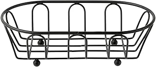 G.E.T. 4-33450 Oblong Metal Wire Basket, Iron, Black