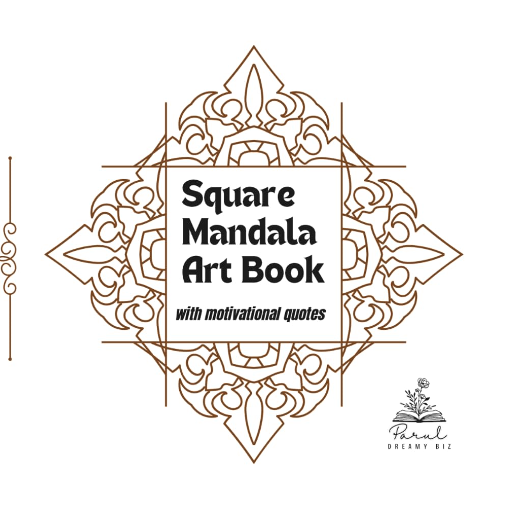 Square Mandala Art: Colouring Book - Digital detox (Mandala Art - Motivational Quotes)