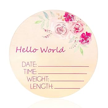 HelloWorld購入 L Amazon.co.jp: 木製の赤ちゃんのお知らせサイン 誕生発表サイン