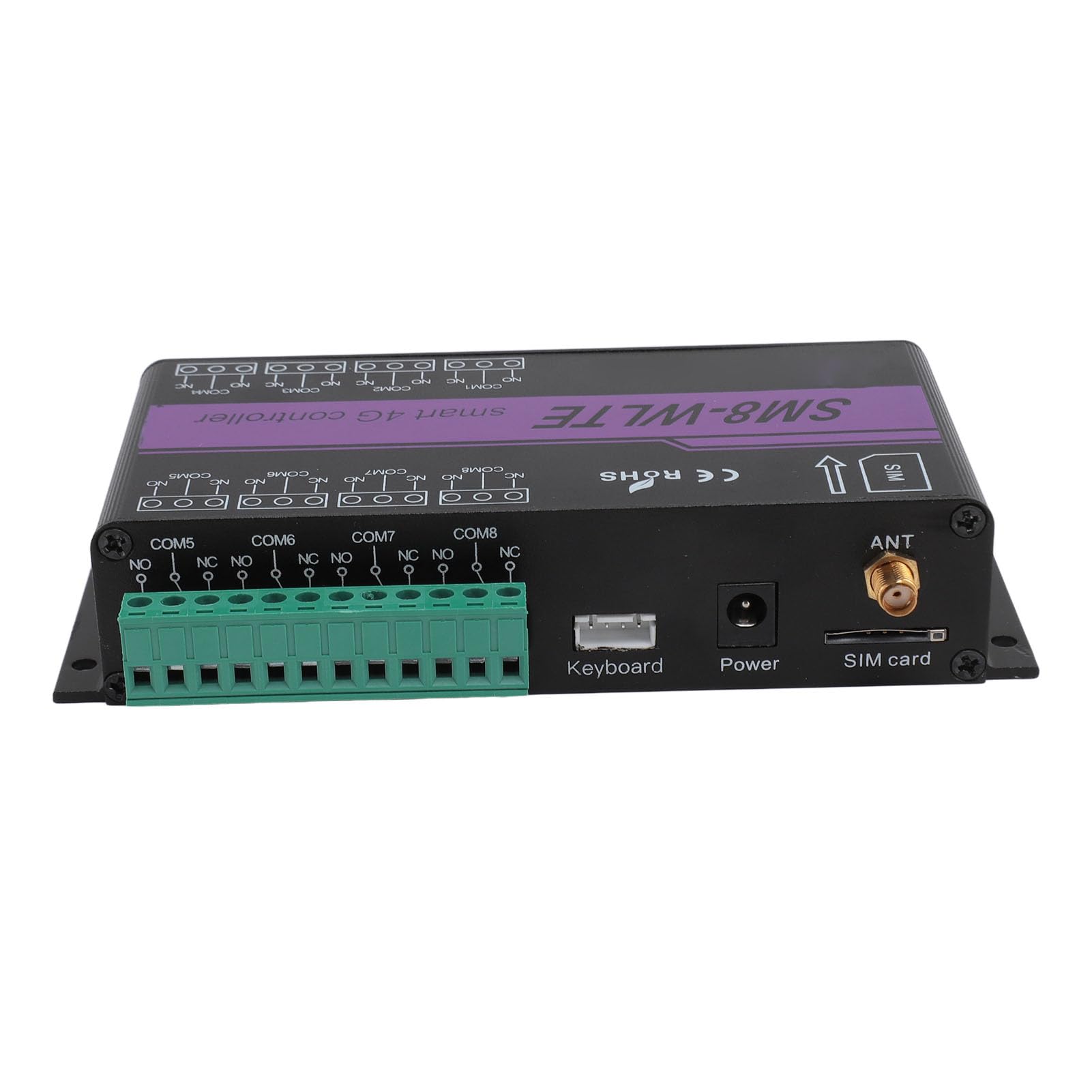 Fdit Controlador de Puerta GSM 4G, Interruptor Remoto por SMS con Sensor de Temperatura y Humedad, para Control de relé Industrial