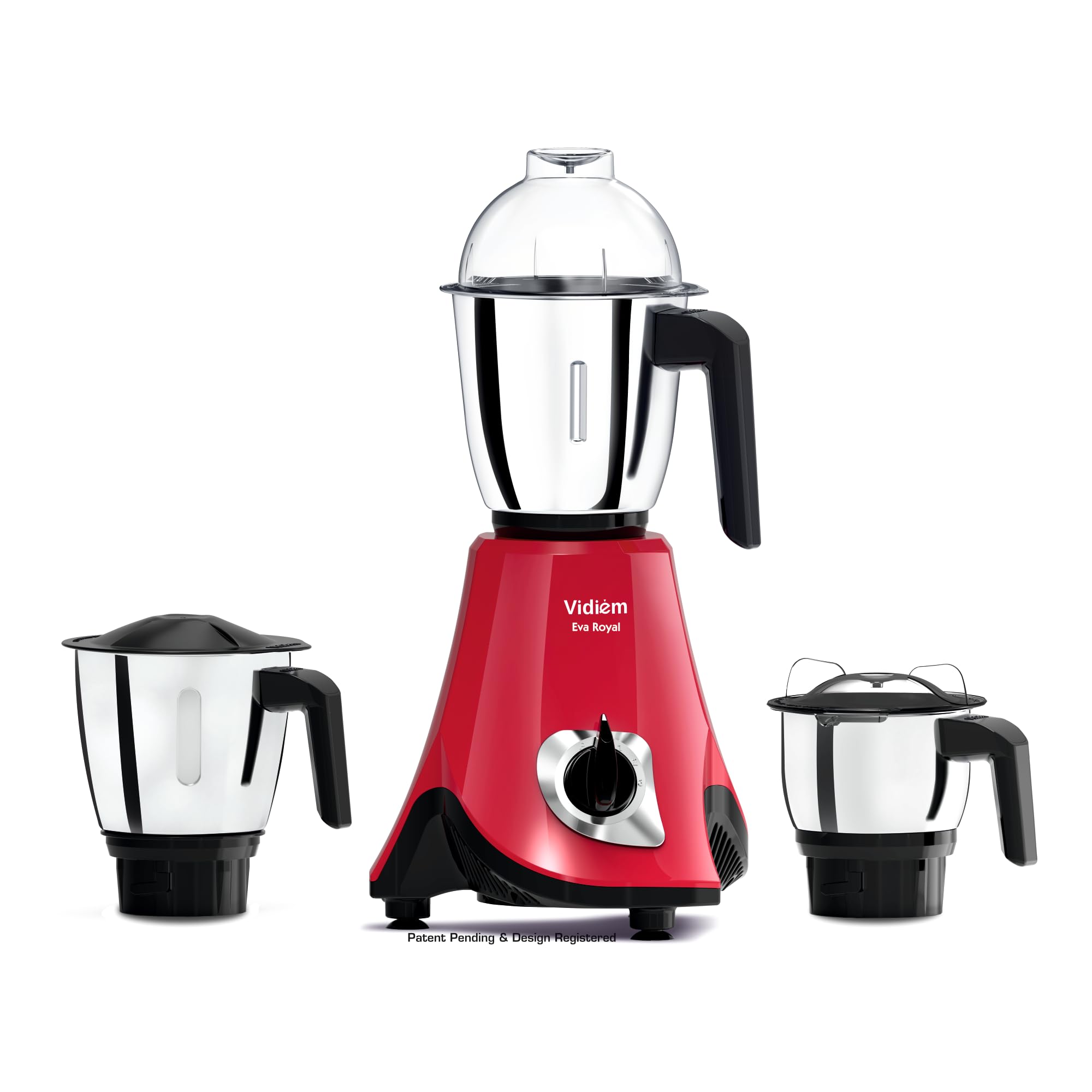 Vidiem EVA Royal 750W Mixer Grinder with 3 Jars | 750W mixer Grinder | 2 Years Product Warranty & 5 Years Motor Warranty | Red & Black-picture-19
